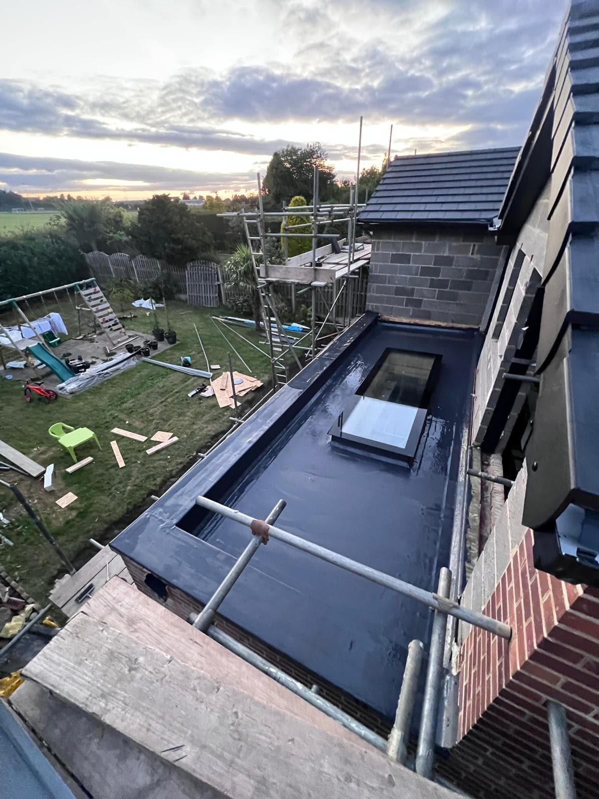 Flat Roof at Dusk